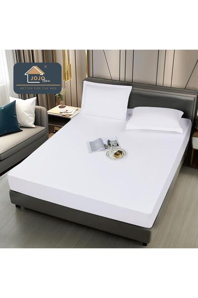 trendyhome Bed Cover, Waterproof, 160 x 200, White, J23418