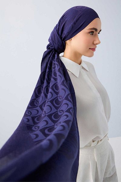 Imannoor Checkerboard Pattern Naia Cotton Shawl