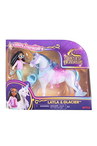 Spin Master Games unicorn academy set papusa layla si unicornul glacier, copii varsta 4 ani pana la 8 ani