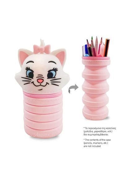 OEM Silicone Extendable Pencil Case Pink Marie Ø6.5x14cm