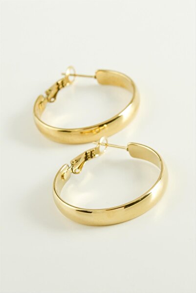 Yıldızınızzz accessory Luxury Steel Hoop Earrings 2.8 cm