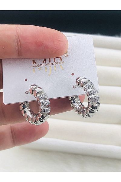 DS DİAMONDSHOP Earring Zircon Stone Model New Season Bykp-202507238