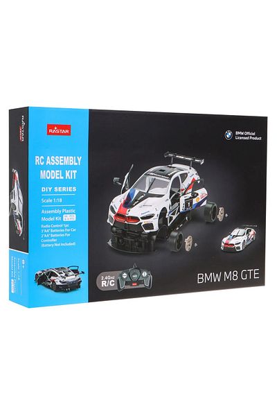Rastar MASINUTA CONSTRUIBILA CU TELECOMANDA BMW M8 GTE SCARA 1 LA 18