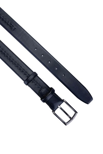 Tamer Tanca Men's Genuine Navy Blue Leather Belt