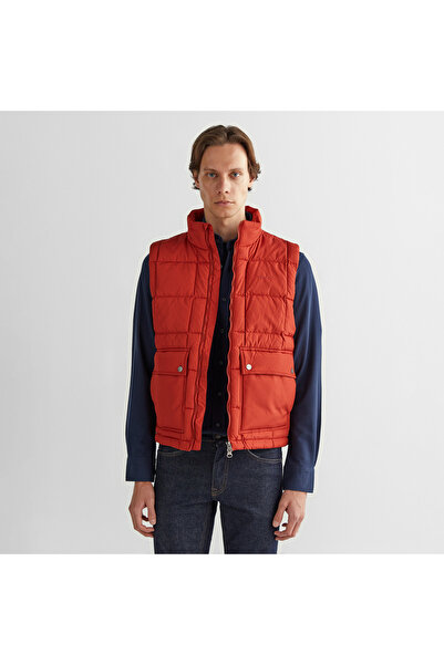 Gant Erkek Bordo Regular Fit Fermuarlı Yelek