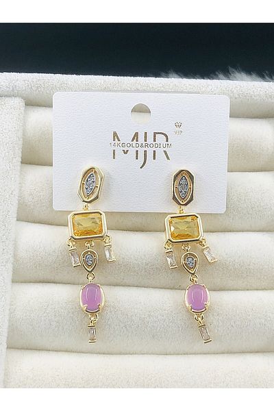 DS DİAMONDSHOP Earring Zircon Stone Sallinti Model New Season Bykp-202507230