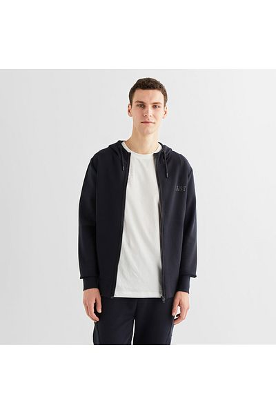 Gant Men's Black Relaxed Fit Hooded Logo Sweatshirt