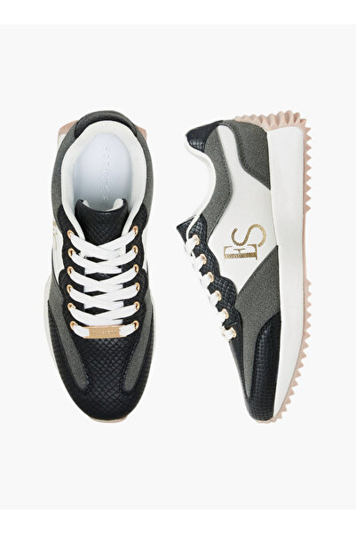 ELLE Women's Panelled Lace-Up Sneakers