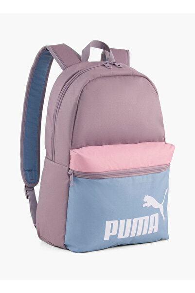 Puma حقيبة ظهر مطبوعة بشعار مع أحزمة قابلة للتعديل وسحاب للإغلاق - العرض 32 × الارتفاع 45 × العمق 16 سم