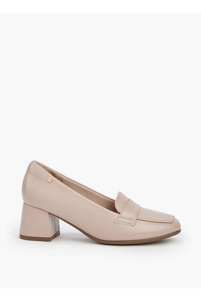 Flora Bella by Shoexpress Solid Slip-On Shoes with Block Heel