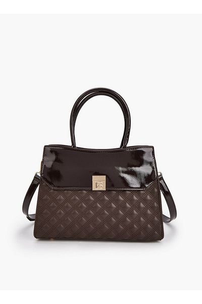 Flora Bella by Shoexpress Quilted Tote Bag with Detachable Strap and Zip Closure