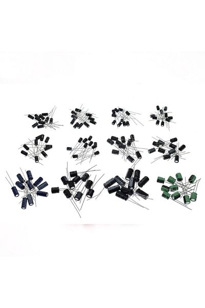 OEM Electrolytic capacitor set, 120 pieces, 12 values, 1UF-470UF