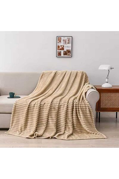 trendyhome Premium cocolino blanket, 200x230 cm, Plain, Cream, PT24064