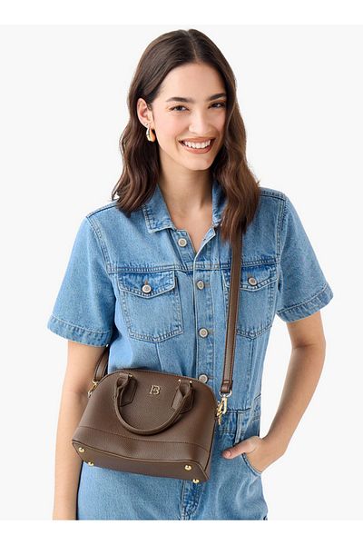 Flora Bella by Shoexpress Textured Tote Bag with Detachable Strap and Zip Closure