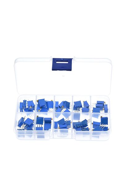 OEM Kit potentiometru trimmer multitura, 3926W, 50 buc, 10 valori