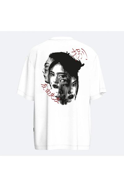 Fandr Store White Oversize Kon Unisex T-Shirt