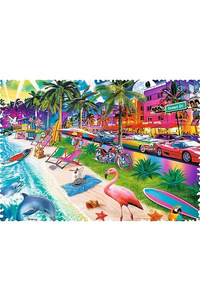 Trefl PUZZLE 600 STRANGE SHAPES MIAMI BEACH