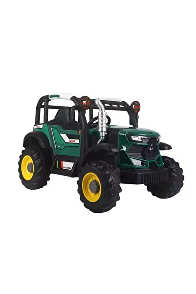 Nichiduta Tractor electric pentru copii Excavator Green 12V cu telecomanda 2,4G, 2motoarex38W,Scaun
