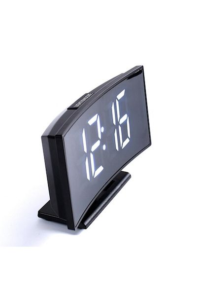 Prince.Shop Curved Alarm Clock, Prince Shop, ABS, 17x7x2.7 cm, Black
