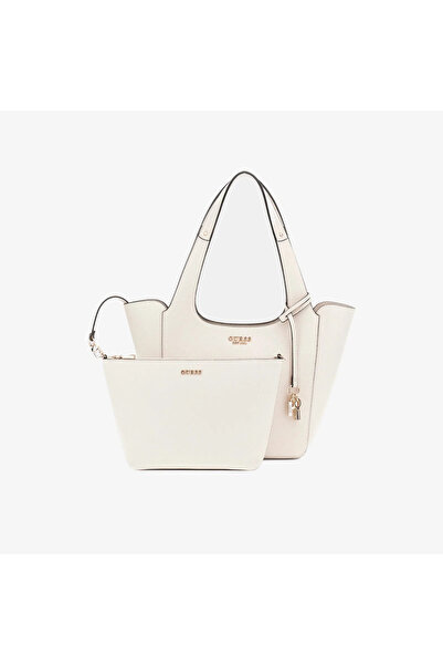 Guess Women Beige Anadela 3 Comp Satch-Bon Shoulder Bag