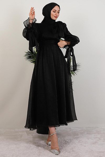 GİYZAMİLA Misha Hijab Dress Black