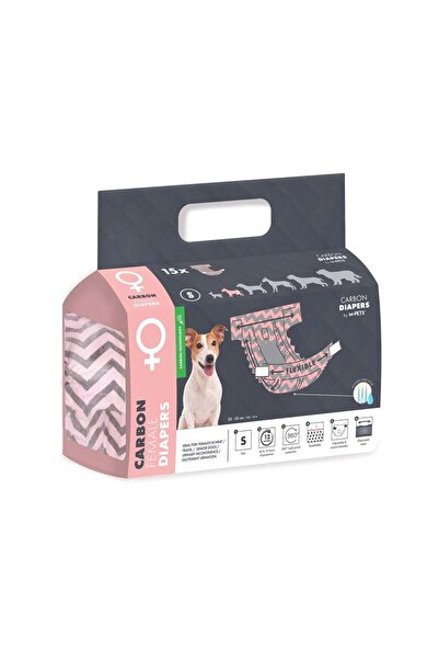 M-PETS CARBONLU DIAPERS DİŞİ KÖPEKLER İÇİN KÜLOT (S) 15Lİ