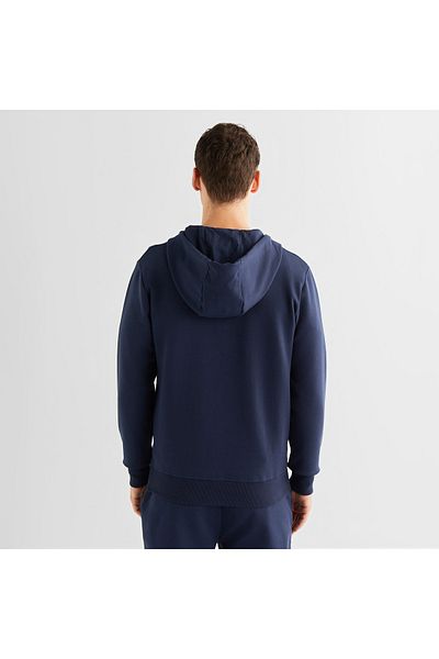 Gant Men's Navy Blue Relaxed Fit Hooded Logo Sweatshirt