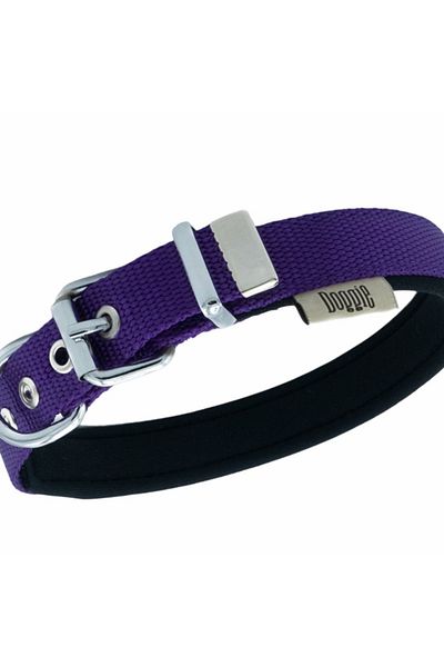 Doggie طوق كلب منسوج مريح باللون الأرجواني المتوسط 2x35-40 سم