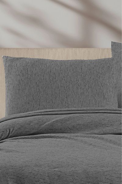 Noctiluca 2-Piece Pillow Case 100% Cotton Crushed Modern Textured Bohemian Dowry Holder Breathable Sweat-Free 50X70Cm