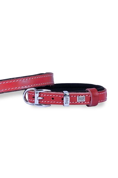 Doggie طوق كلب جلدي مريح جملي صغير 1.5x20-65