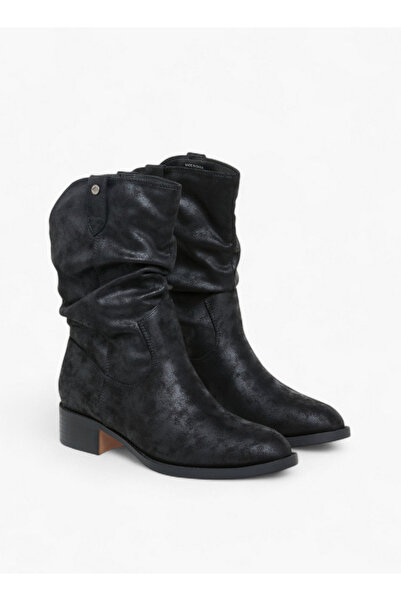 Lee Cooper حذاء نسائي بكعب سميك يصل إلى الكاحل