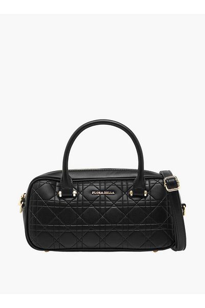 Flora Bella by Shoexpress Quilted Crossbody Bag with Detachable Strap and Zip Closure