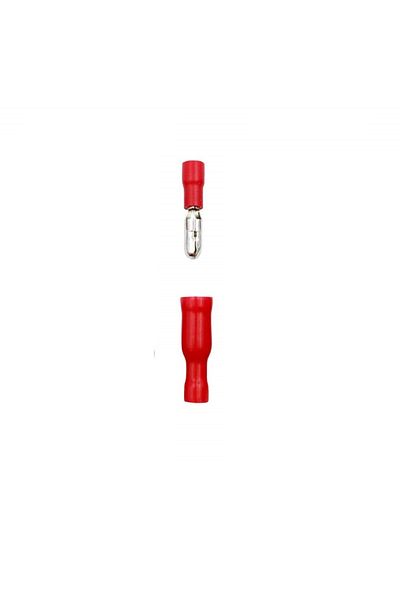 OEM Set of 5 pairs of Female-Male Connectors, Bullet Type, 22-16 AWG, Red