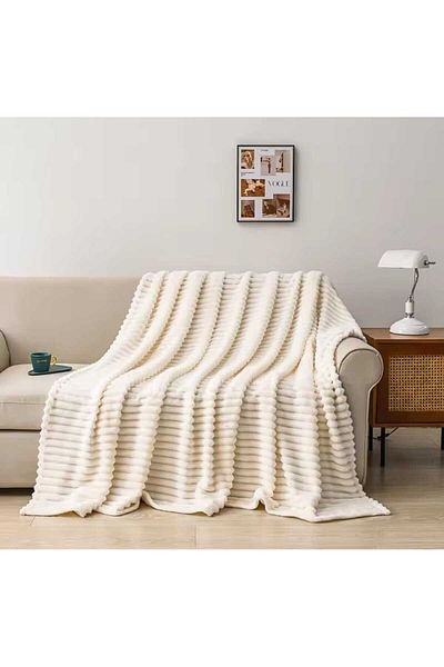 trendyhome Premium cocolino blanket, 200x230 cm, Plain, Beige, PT24059