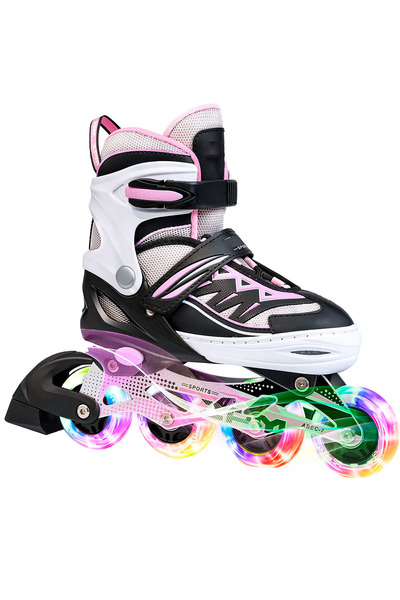 Elindor Role reglabile pentru copii și adulți, roți ușoare din silicon, mărim...