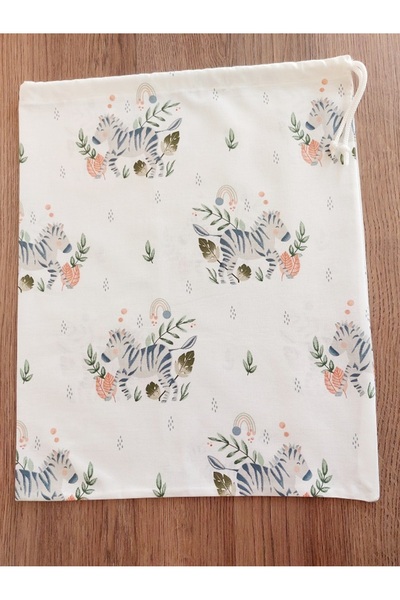 Babyelos منظم حقيبة الأطفال زيبرا، حقيبة الملابس مصنوعة من نسيج قطني 100%