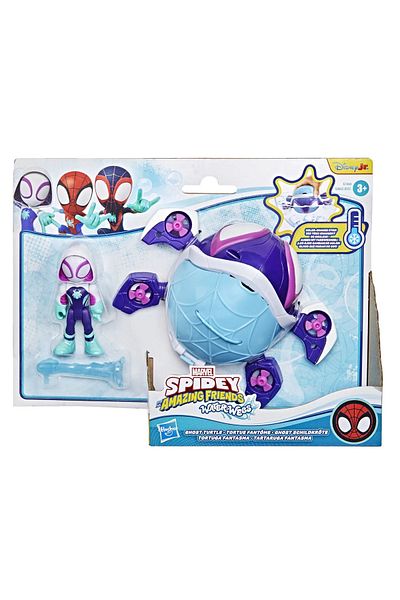 SPIDERMAN SPIDEY AND HIS AMAZING FRIENDS MARVEL SET FIGURE 7.6CM AND THE GHOST TURTLE SUBMARINE