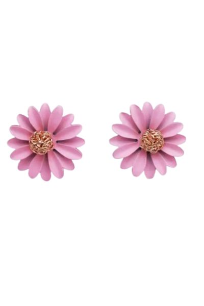 OEM Cercei dama, floare roz