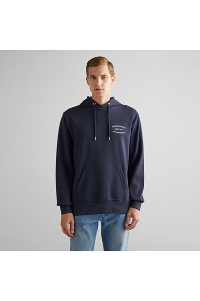 Gant Men's Navy Blue Regular Fit Hooded Logo Sweatshirt