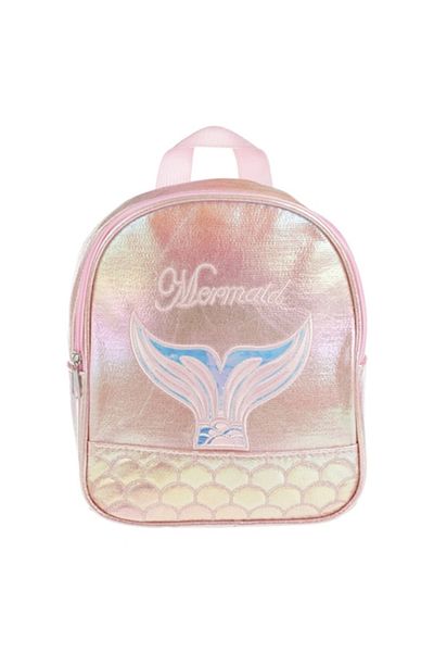 OEM Children's Backpack, Holographic Design, Mermaid Tail, Pink, Dimensions 20x7x23cm