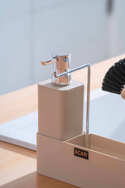 ACAR Astoria Acrylic Brushed Liquid Soap Dispenser Set