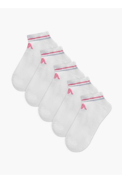 Kappa Logo Print Half Terry Ankle Length Socks - Set of 5