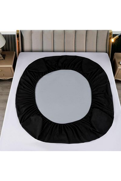 trendyhome Husă de pat, impermeabilă, 180 x 200, neagră, J22323