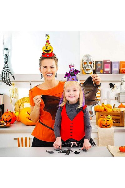 BESTZY Set of 12 Halloween party hats, paper, multicolor, 22 x 13.5 cm