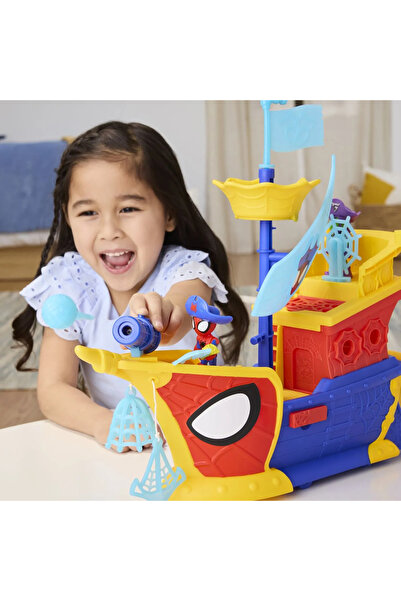 SPIDERMAN SPIDEY AND HIS AMAZING FRIENDS MARVEL WATER WEBS BUBBLE PIRATE SHIP
