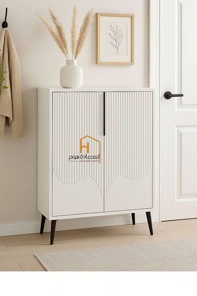 Al Saada Home Limited Quantity Multipurpose Shoe Cabinet 80×35×95 - White