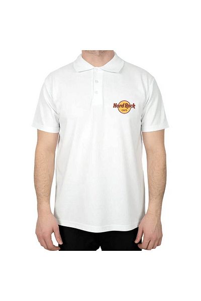 Z zepplin Tricou alb cu guler polo Hard Rock Cafe