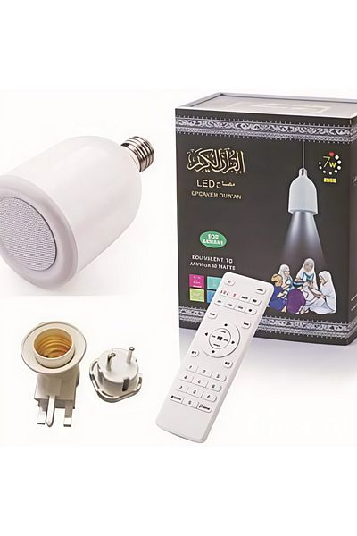 GENERAL مصباح LED 600 لومن مكبر صوت للقرآن الكريم يعمل بالبلوتوث ومشغل ام بي 3 مع ترجمة