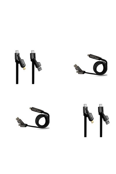 Spon Multi-charging display 4 braided cables resistant to cuts, high-quality fabric, 1.5 meters long