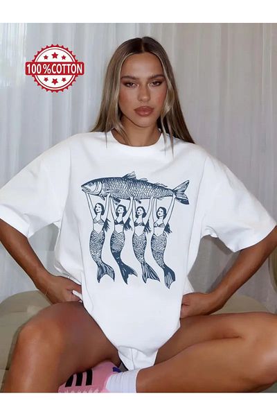 sole stories Premium Oversize Cut Short Sleeve Printed T-Shirt